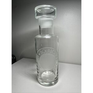 Etched bourbon Decanter.   Heavy Smooth glass.   Great‎ for Display On bar Cart!